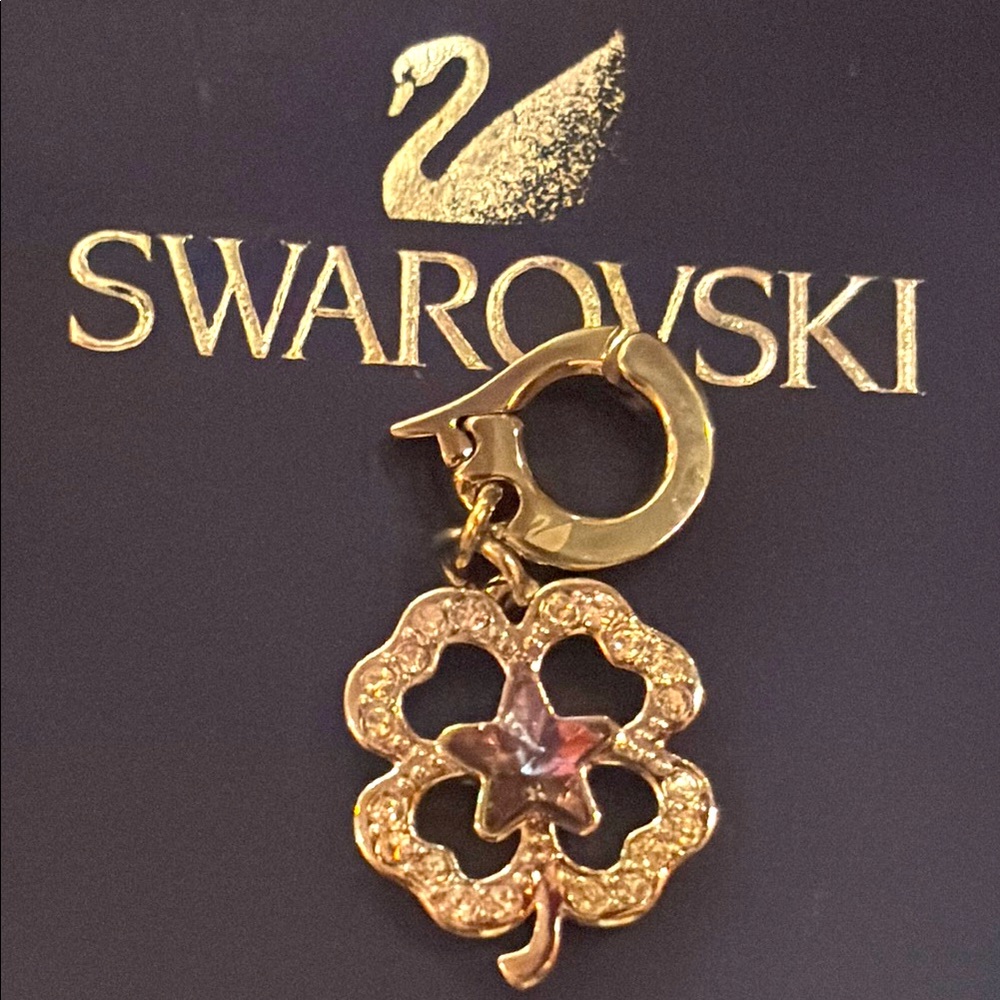 Swarovski Four Leaf Star Clover Charm